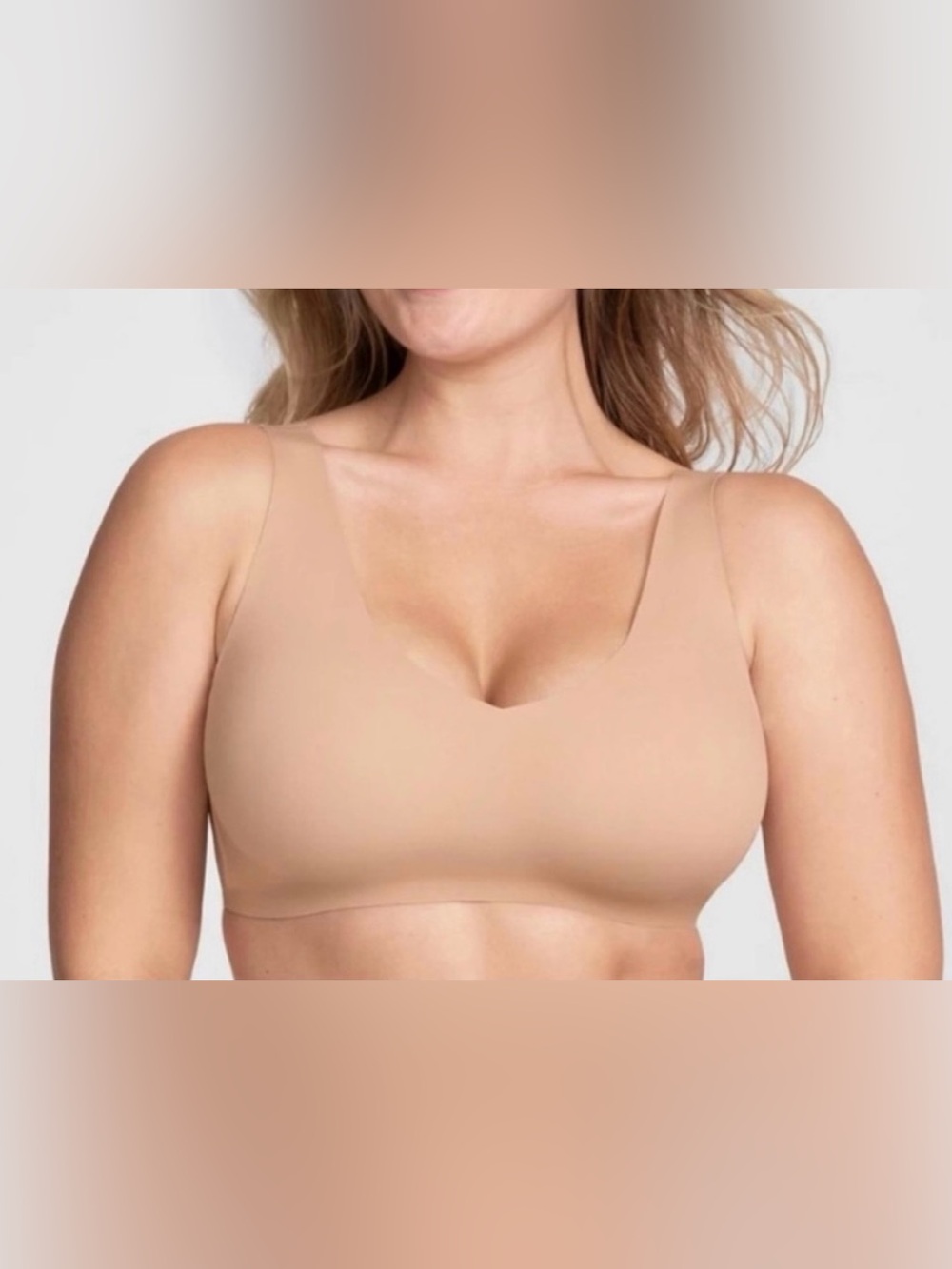 Honeylove Liftwear Seamless Wireless Bra Nude Tan Beige Size XL     Comfort